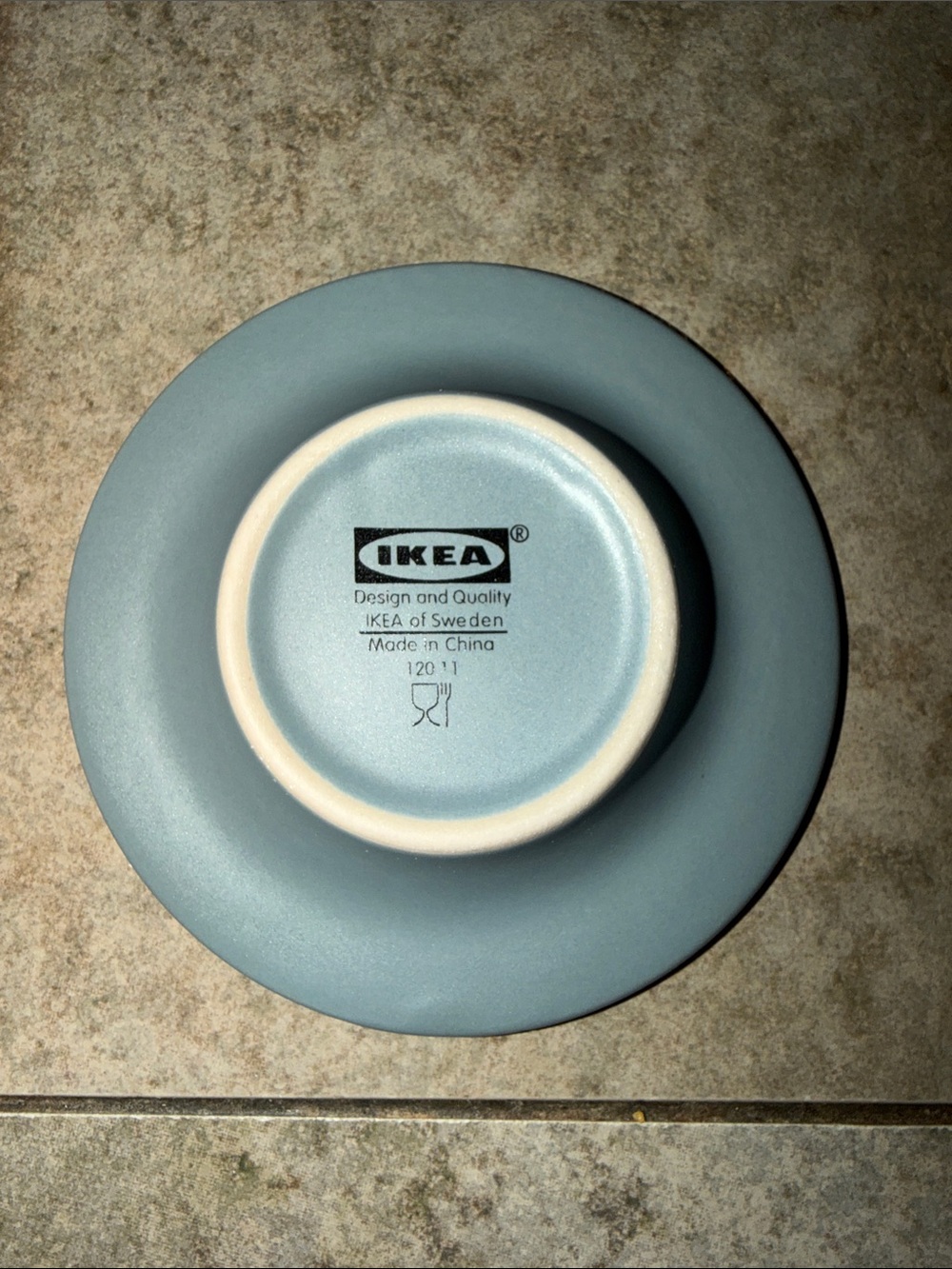 Discontinued IKEA DINERA Matte Grey-Blue Cup & Saucer Set of 6 - Picture 2 of 8